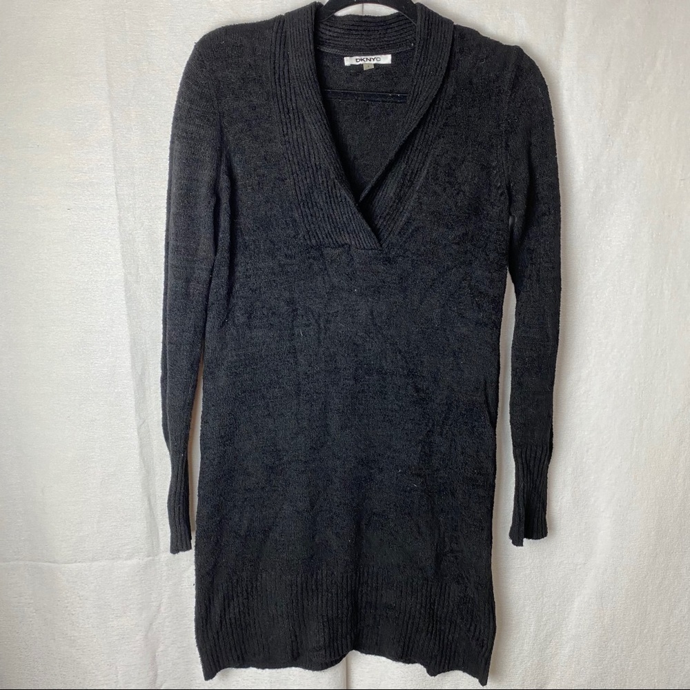 DKNYC black sweater dress ~S
